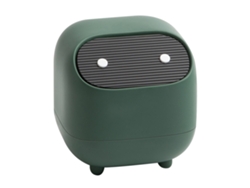 Mini bote de basura de 2 capas a presión, de plástico, para encimera, con tapa, para mesita de noche, escritorio, color verde