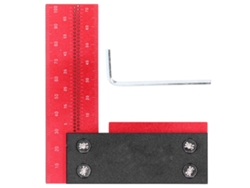 Regla cuadrada de precisión para carpintería, en forma de L, con marcas de medición, aluminio, 100 mm