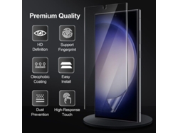 Paquete De 3 Protectores De Pantalla Transparentes Premium Para Samsung S23, Ultra Resistentes Al Agua Y A La Grasa.