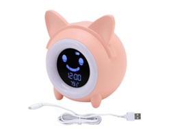 Reloj Despertador Infantil Con Luz Nocturna Y Diseño De Gato De Dibujos Animados