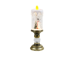 Vela navideña LED, funciona con pilas, con diseño de muñeco de nieve, para decoración navideña, bajo consumo, moderna, ergonómica, para uso diario STELASPLEN