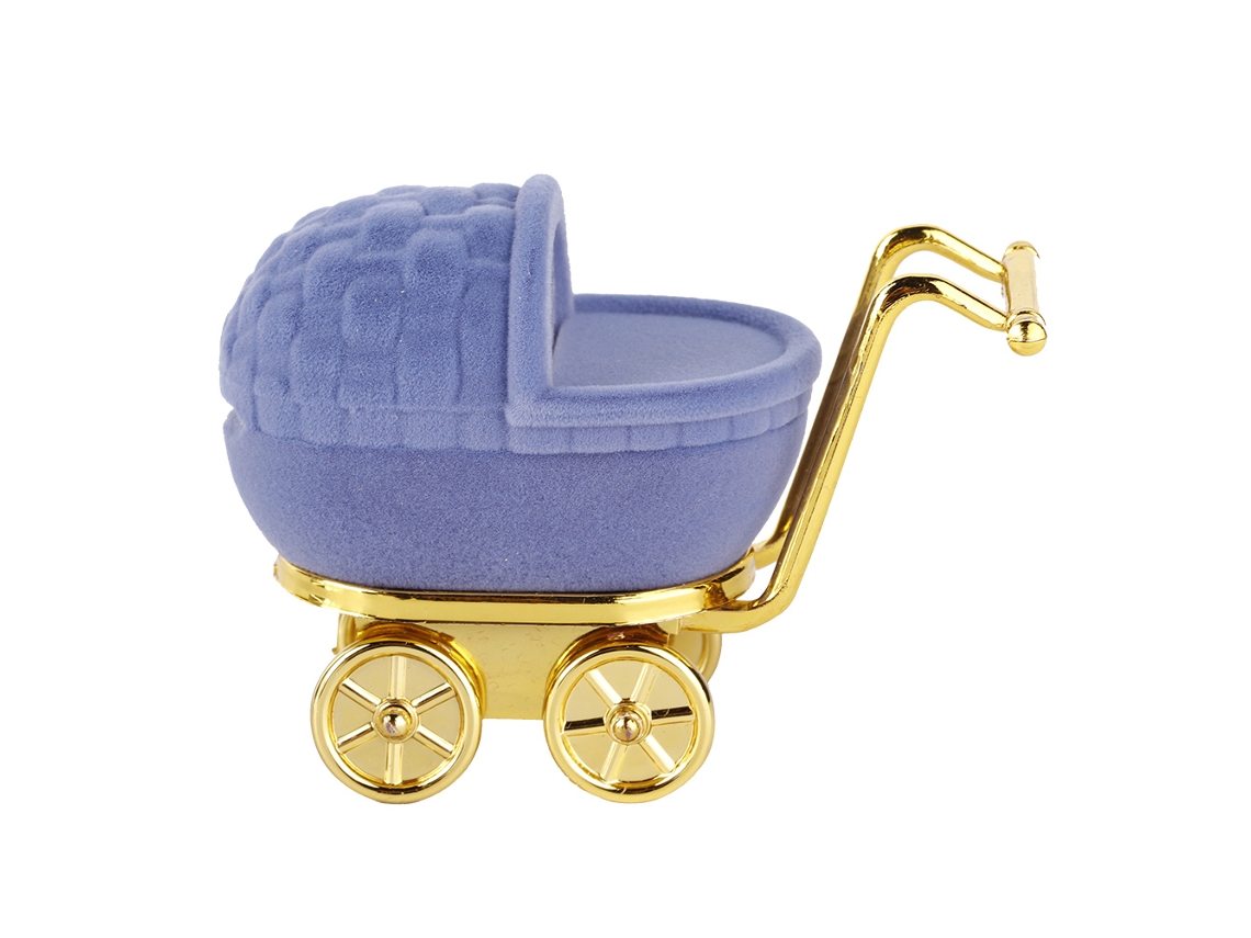 Organizador de joyas con forma de carrito para anillos y pendientes. Caja de regalo.