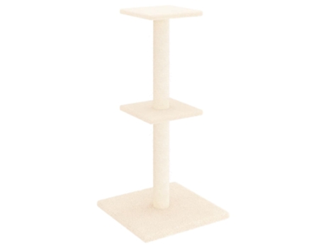 Rascador para gatos con postes de sisal color crema 73 cm VIDAXL