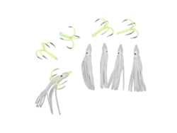 2026rebe-5set Anzuelos De Pesca De Sepia Luminosos Para Agua Dulce Y Salada 16 Accesorios De Pesca