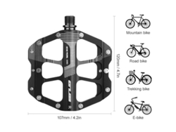 Pedales De Bicicleta Mtb Antideslizantes, Pedales Universal Para Bicicleta, Pedales Planos Ligeros Para Montaña Y Carretera