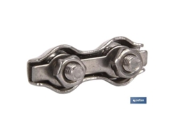 Sujetacables planos dobles inox. m-3   caja 10 unid.