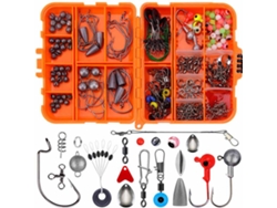 Kit De 257 Señuelos De Pesca Con Caja De Almacenamiento Naranja Resistente A La Corrosión Para Pesca Al Aire Libre.