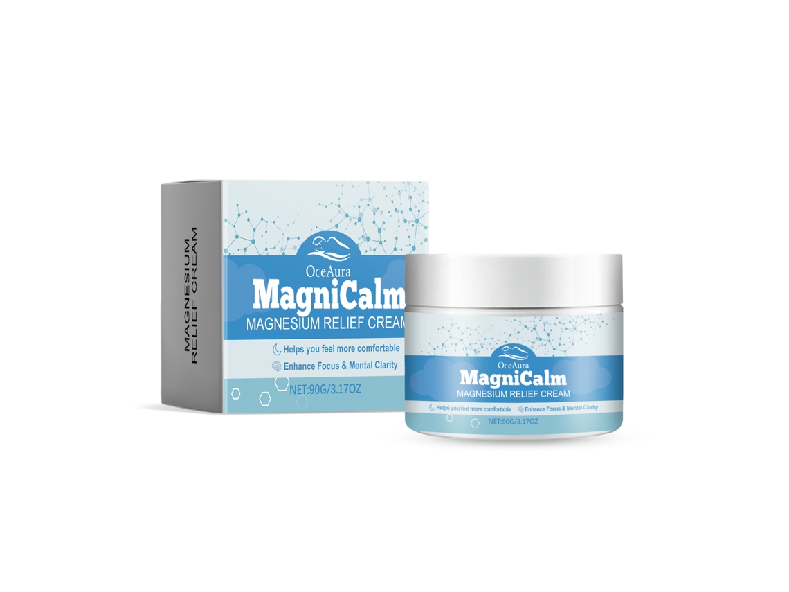 Crema calmante de magnesio que alivia la sensación de calma rápidamente.