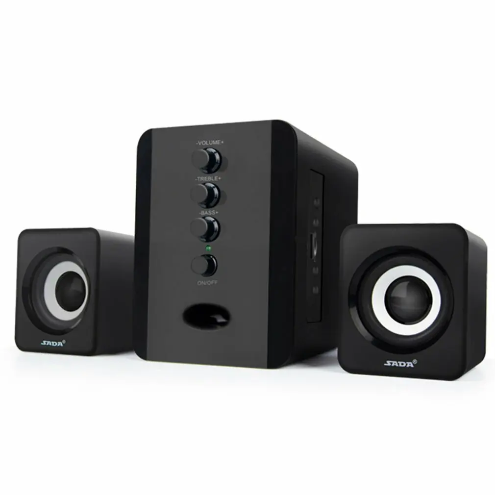 (negro) Bluetooth Inalámbrico, Altavoz De Combinación De Graves De Tres Canales, Puerto De 3,5 Mm, Alto Volumen, Fm, Tarjeta Tf Y Puerto Usb