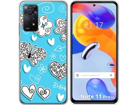 Carcasa Xiaomi Redmi Note 11 Pro TUMUNDOSMARTPHONE Dibujos Mariposas Multicolor