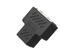 Adaptador Divisor De Puerto Hembra Rj45 De 1 A 2 Para Cables Ethernet Cat5/cat6/cat7