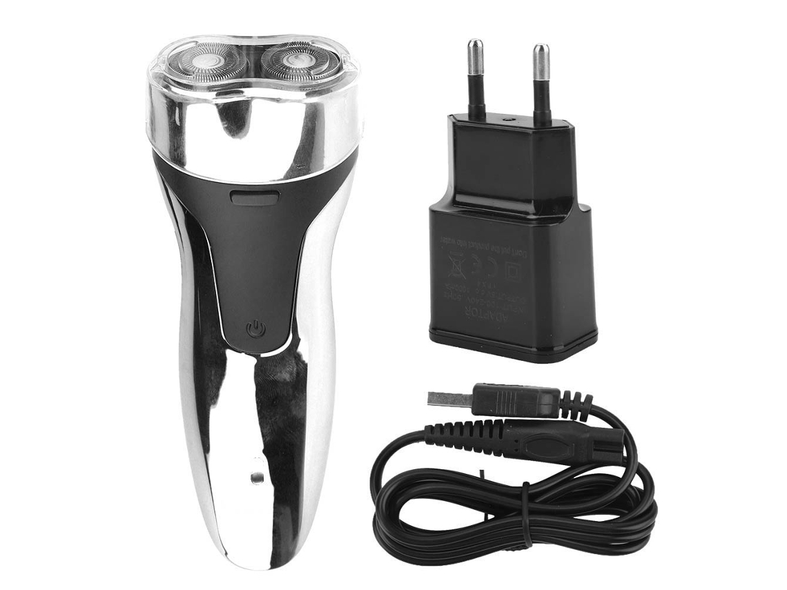 Afeitadora Eléctrica Recargable De 2 Cabezas Para Hombres
