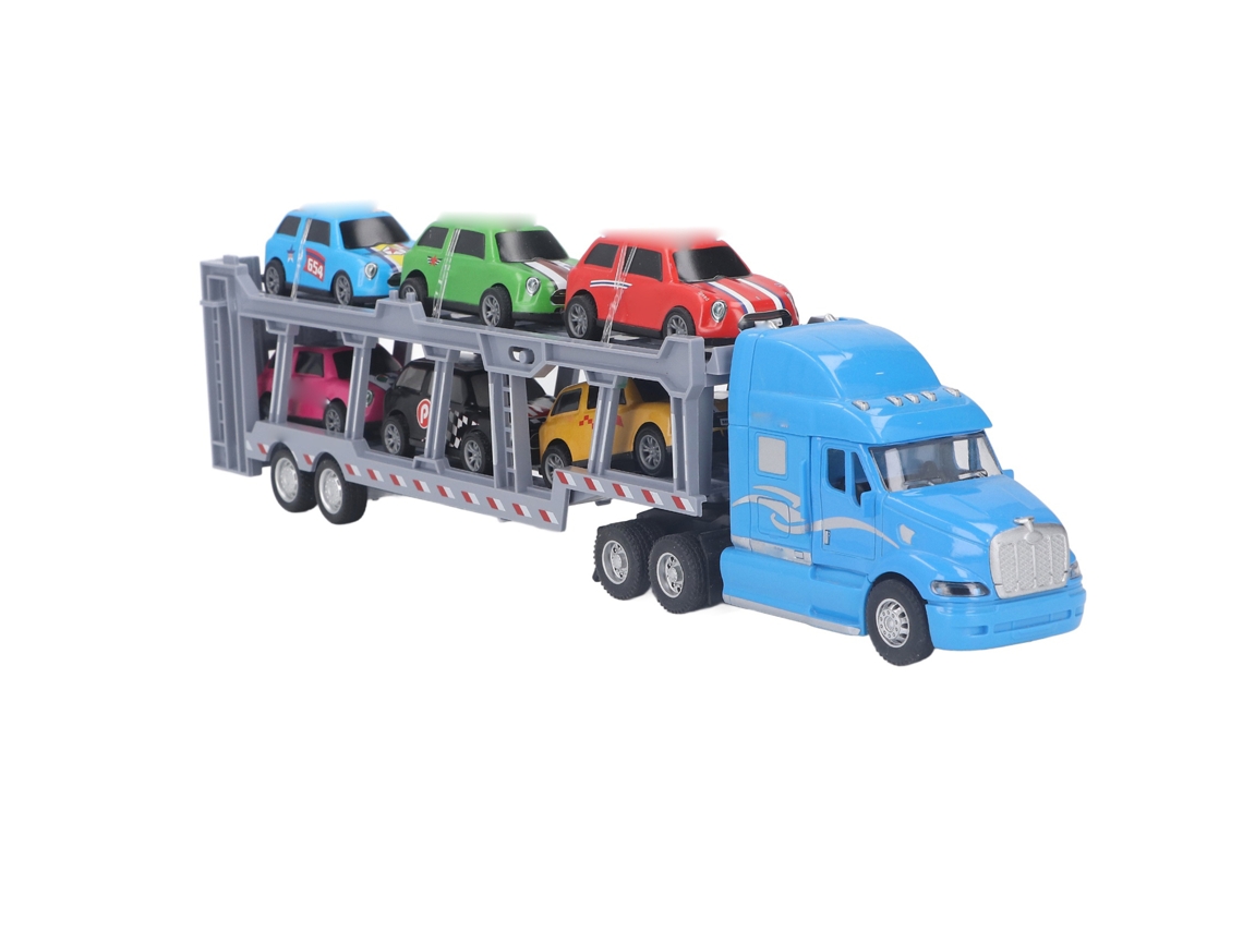 2026-camión De Transporte Juguete Escala 1:48 Simulación Retroceso Conjunto De Camiones Porta Coches Para Niños