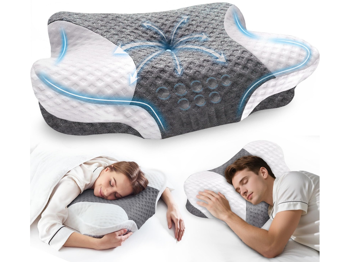 Almohadas Cervicales Con Espuma Viscoelástica - Almohadas Ortopédicas Con Funda Transpirable