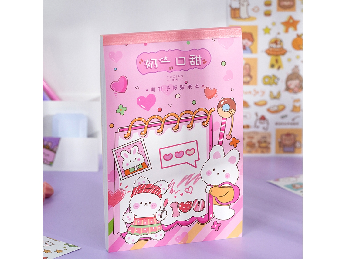Libro de pegatinas de papel washi con 50 hojas, ideal para diarios de arte, decoraciones conmemorativas y pizarras blancas. Mdug (estilo D)