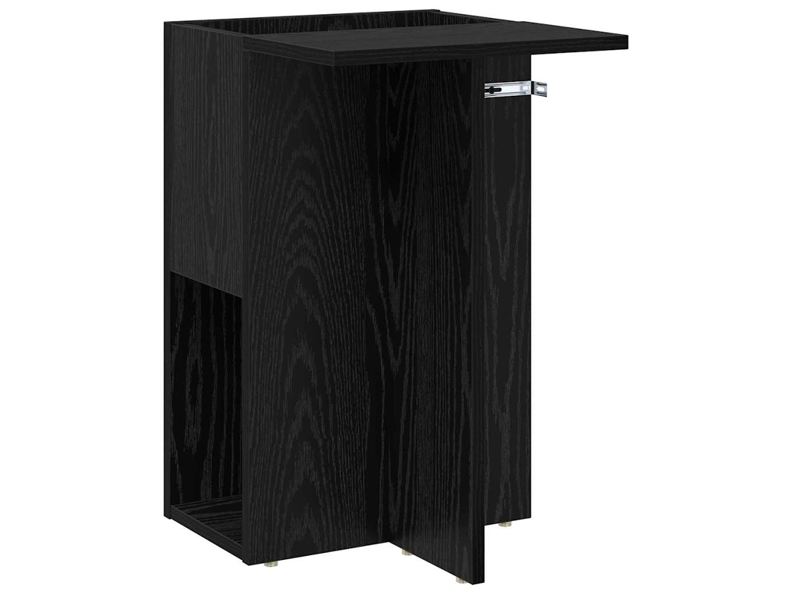 Mesa Auxiliar | Mesa Lateral Roble Negro 35 X 40 X 55 Cm Madera De Ingeniería