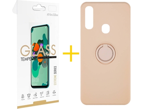 Carcasa + Protector de Pantalla para Samsung Galaxy A20e SKYHE Rosa Pastel