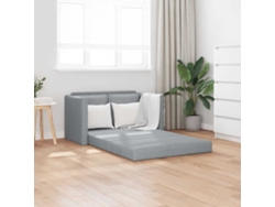Sofá Cama | Sofá De Salón | Sofá De Descanso De Suelo 2 En 1 Tela Gris Claro 112x174x55 Cm