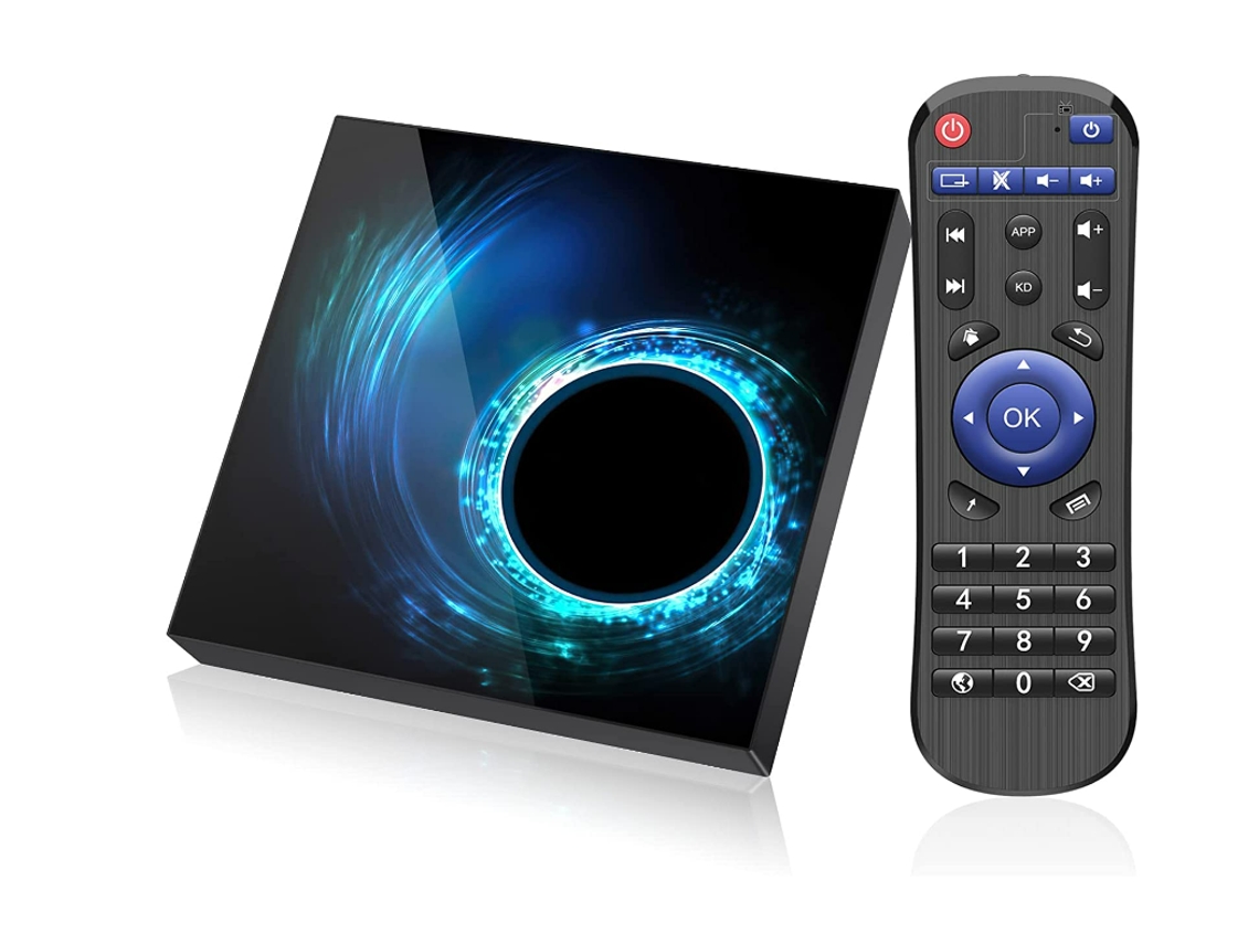 TV Box con 4 GB de RAM y 64 GB de ROM, Allwinner H616, cuatro núcleos, 64 bits, ARM Cortex A53, Android Box, Wi-Fi de 2,4 GHz/5,0 GHz, Ethernet 10/100 Mbps, Yizhood (Negro)