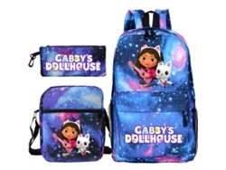 Conjunto de 3 piezas para muñecas Gabby Girl, con estuche, mochila escolar, bolsa de viaje y mochila ligera Aquaforge.