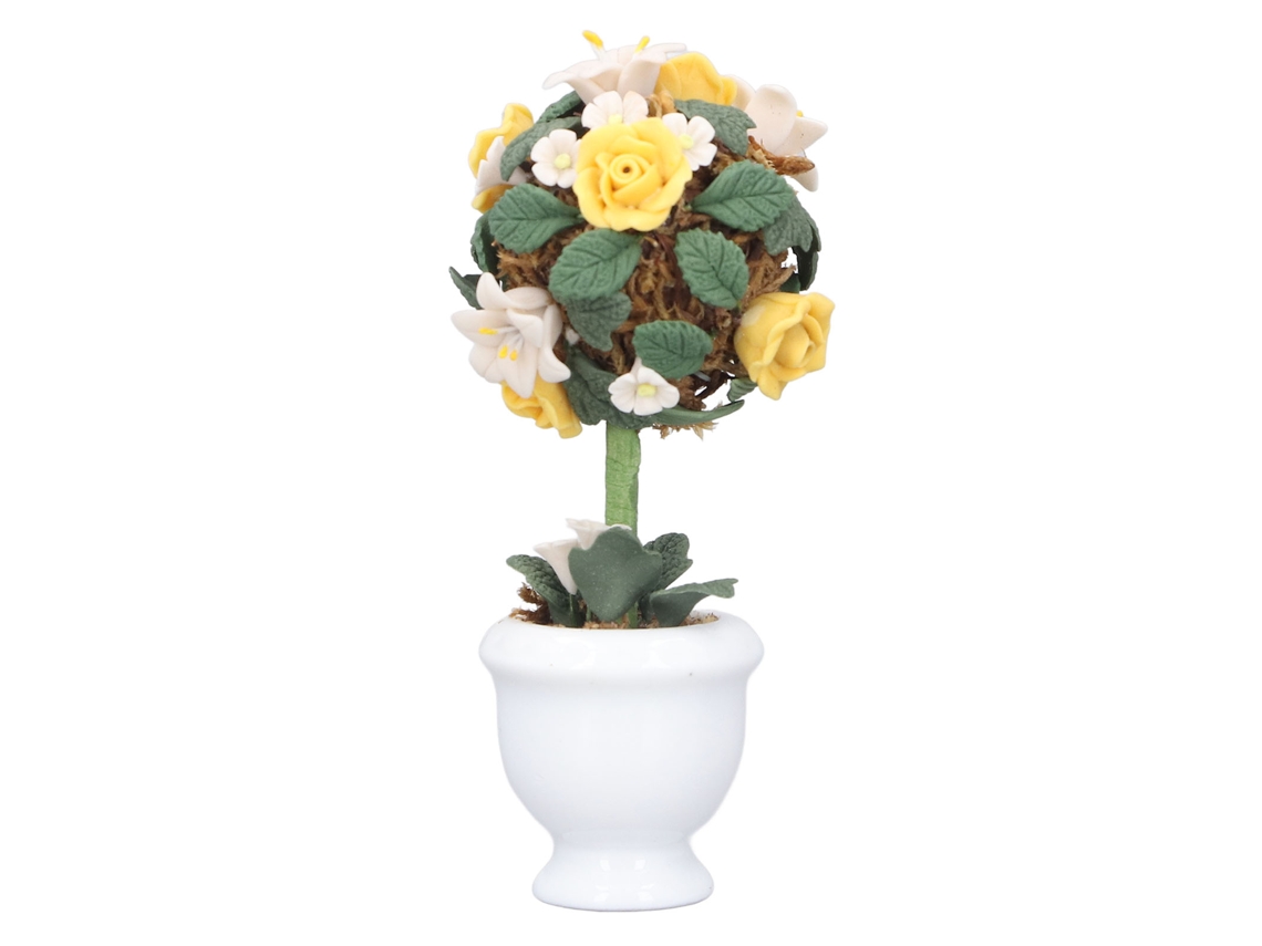 Hortensia Miniatura De Arcilla A Escala 1:12, Accesorio De Jardín Para Casa De Muñecas.