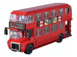 Modelo de bloque de autobús retro británico de dos pisos slowmoose