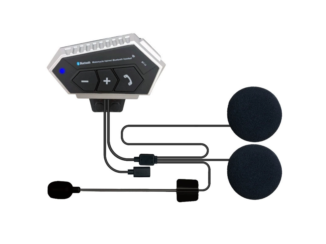 Auriculares Bluetooth Para Motocicleta Con Reducción De Ruido Y Manos Libres, Compatibles Con Todo Tipo De Cascos (plateados)