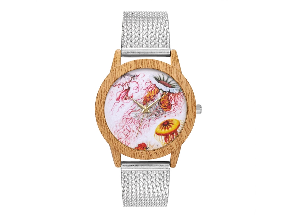 Reloj De Cuarzo Con Correa De Silicona Unisex Para Hombres Y Mujeres Moda Pulsera (plateado)