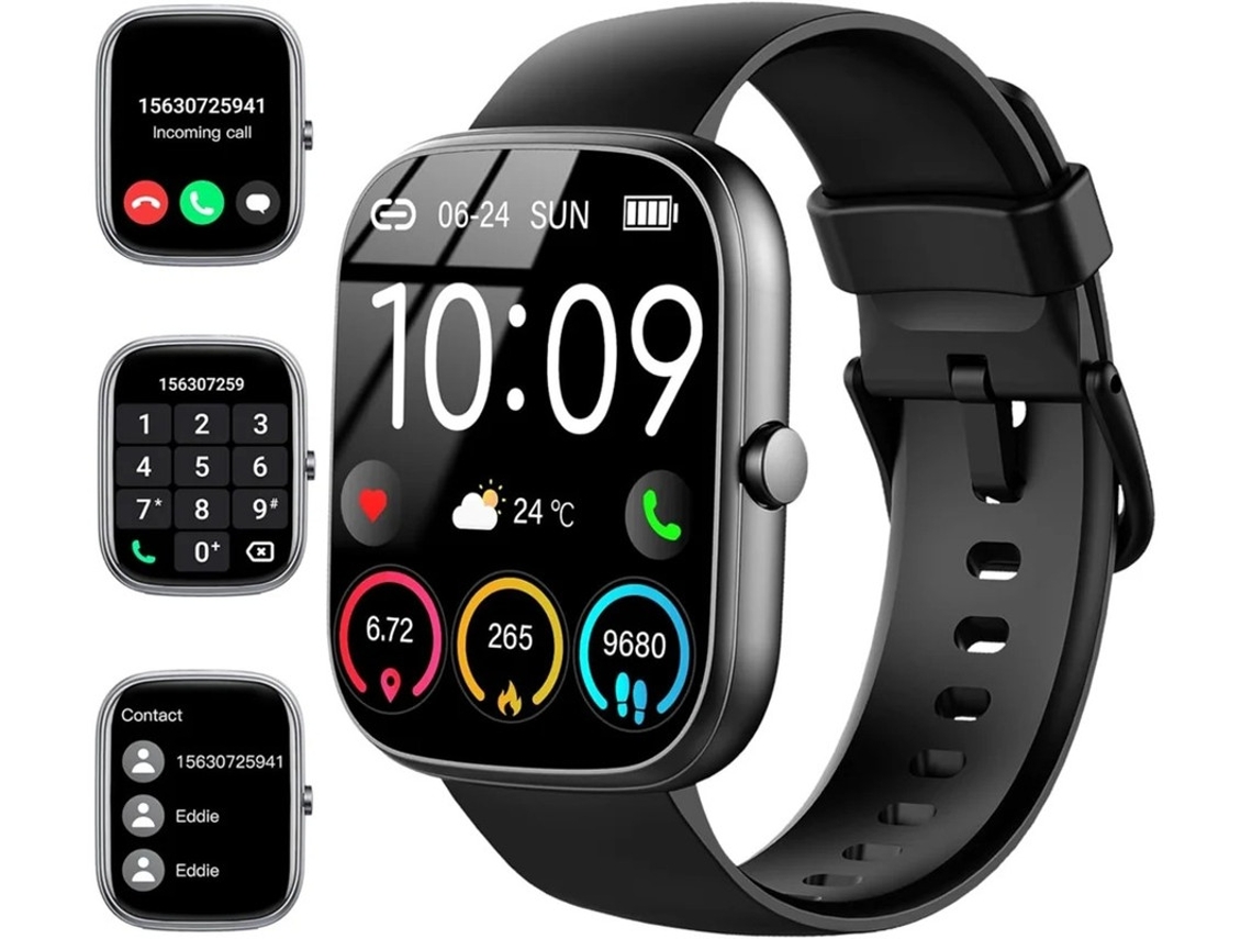 Reloj inteligente Yizhood con función de llamada, resistente al agua IP68, monitor de ritmo cardíaco, sueño, podómetro y calorías.