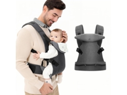 Portabebés Ajustable Y Ergonómico Para Bebés De 3 A 36 Meses Gris Siurn