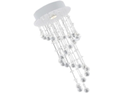 Lámpara De Techo De Cristal En Espiral Creativa, Lámpara Colgante Moderna Para Sala De Estar, Luz Blanca