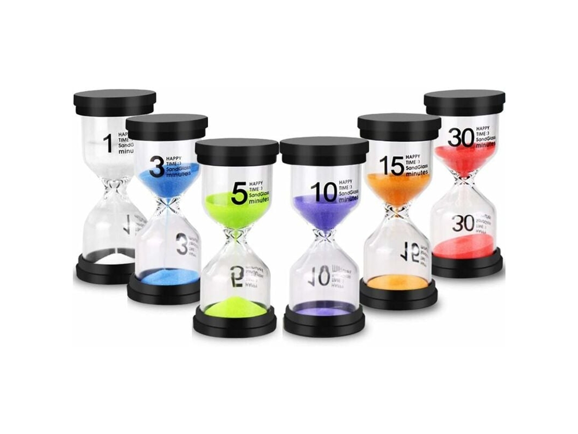 Reloj de arena, herramienta de gestión del tiempo para aulas y oficinas en casa, diseño irrompible con cubierta protectora, material duradero.