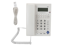 Teléfono fijo residencial con identificador de llamadas y alarma
