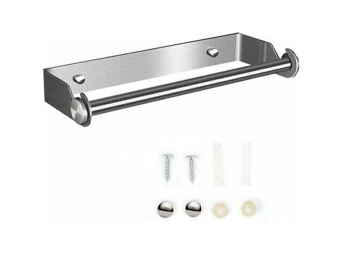 Portarrollos De Cocina Pared Acero Inox 304 – Instalación Sin Taladros – Acabado Cepillado Elegante