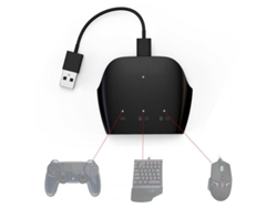 Convertidor de ratón y teclado Adaptador de teclado de ratón Convertidor de mango con cable para Nintendo Switch negro