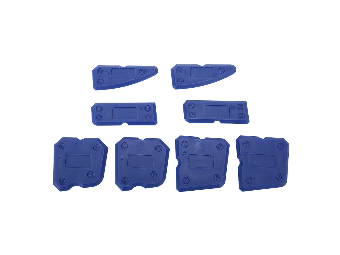 Kit De 8 Raspadores De Silicona Para Selladores, Morteros Y Acabados Profesionales.