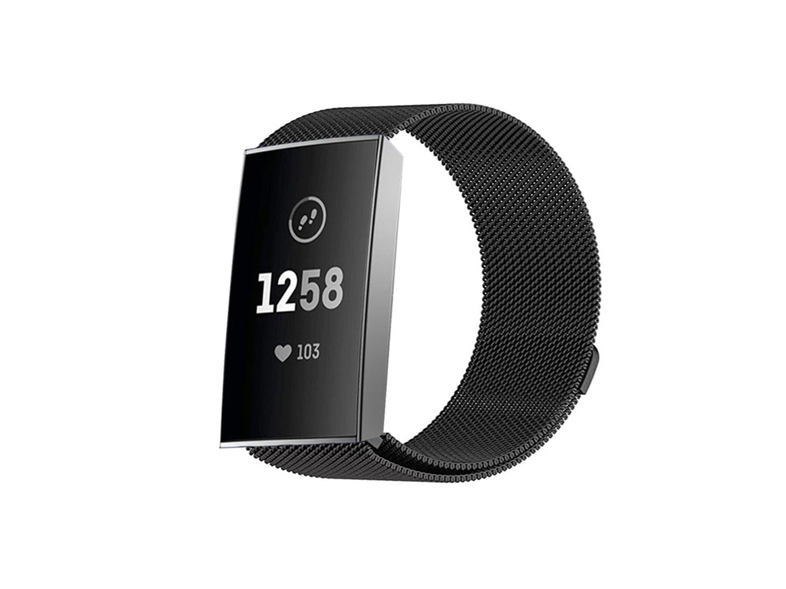 Correa Milanese Loop para Fitbit by Google Charge 4 Negro
