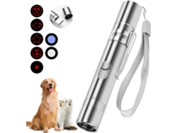 Juguete interactivo con puntero láser recargable para mascotas con 5 patrones ajustables Gertiz