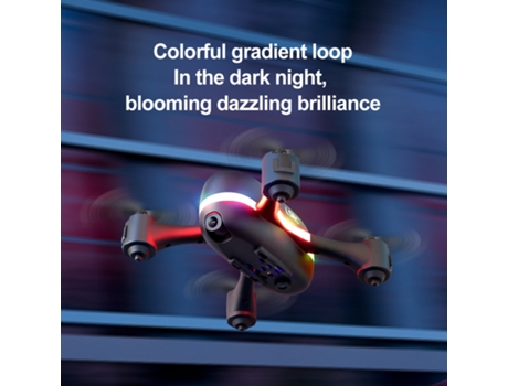 H28 Mini Dron con luz LED de colores con una sola cámara 480P (1 batería - Duración de la batería: 8 min - Blanco) YIZHOOD