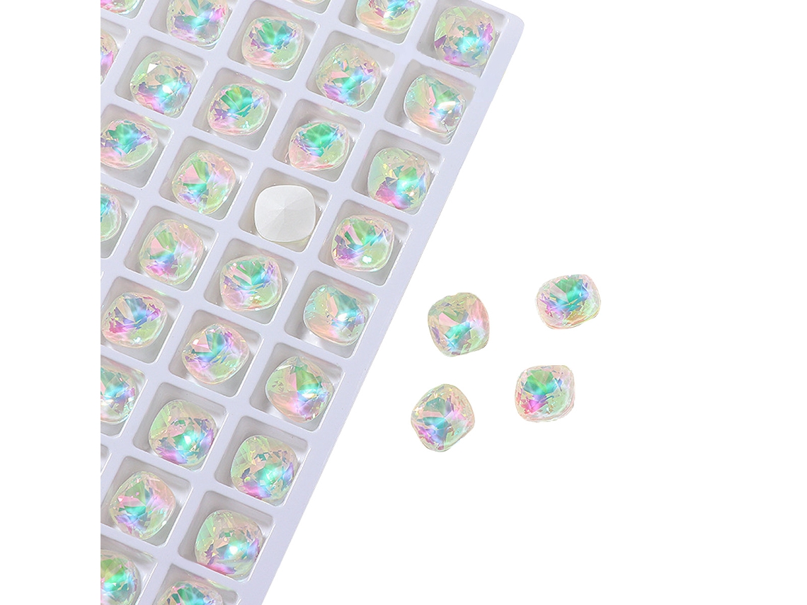 10 accesorios para uñas, broca gruesa de cristal moca, blanco, rosa, azul lago y amarillo NEVEANCE