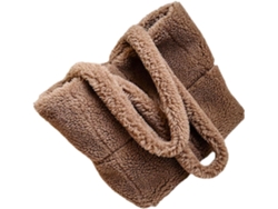Bolso Tote Grande De Felpa Suave Para Mujer, Bolso De Hombro Cómodo, Reutilizable...