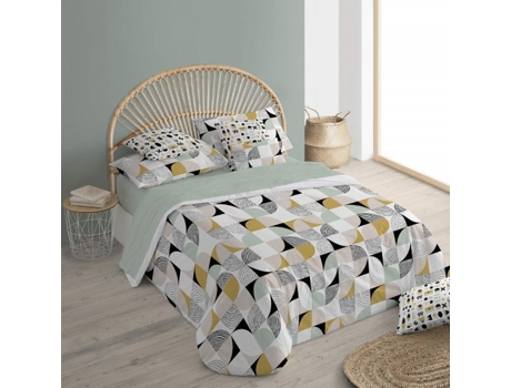 Funda Nórdica con Botones BELUM (220 x 220 cm - Algodón Orgánico - Multicolor)