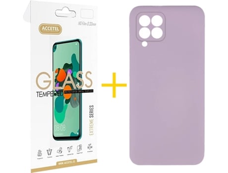 Carcasa + Protector de Pantalla para Huawei P40 Lite ACCETEL Morado