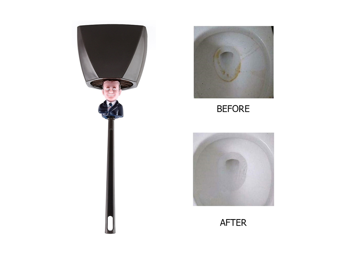 Cepillo Para Inodoro Macron Con Cerdas Suaves Para Una Limpieza Profunda Del Baño Moderno.