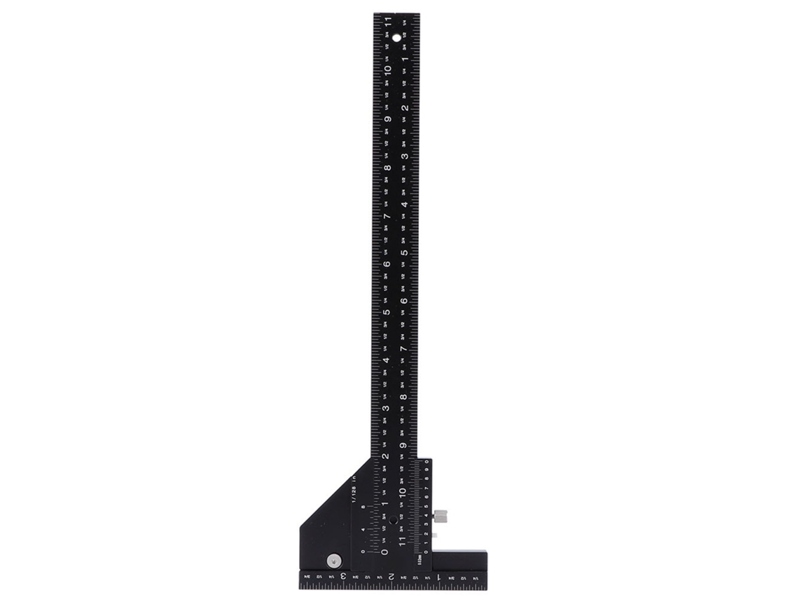 Escuadra En T De Aleación De Aluminio Para Carpintería, Ideal Para Mediciones Y Marcados Precisos - 35 Cm
