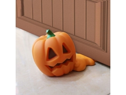 2026altiro-cerrojo Decorativo Con Forma De Calabaza Para Halloween, Cuña Con Luz Para El Hogar Y La Oficina, Blanco.