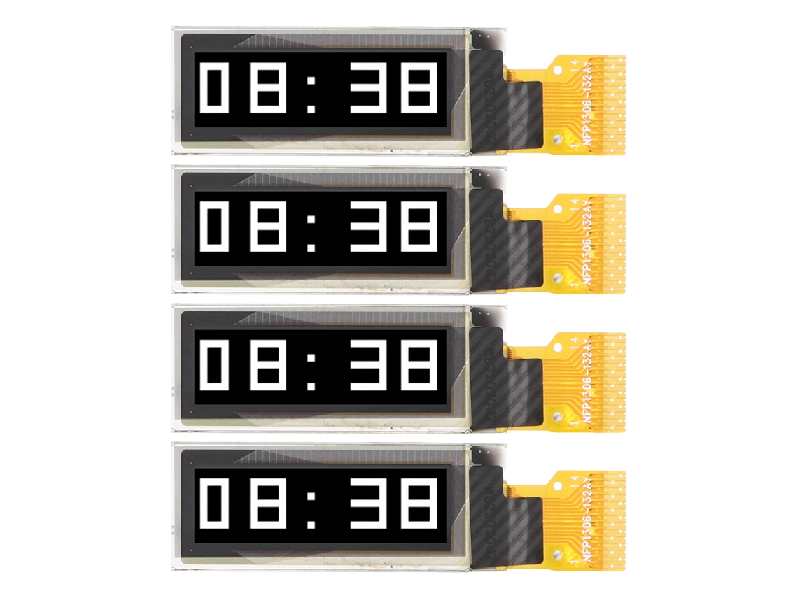 4pcs Módulo De Pantalla Oled 0.91in 14pin 128x32 Con Interfaz Iic Pantalla De Diodo Emisor De Luz Orgánica Blanco Mra071‑1