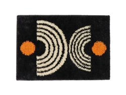 2026-alfombrilla De Baño Antideslizante Suave Y Acogedora, Absorbente, Lavable En Máquina (negro/naranja)