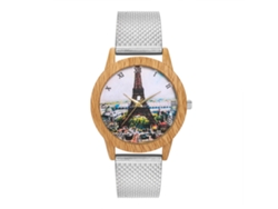 Reloj De Pulsera De Cuarzo Con Correa De Malla Y Escala Romana Zhoulianfa (plata)