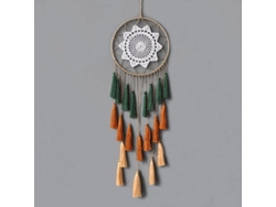 Cazador De Sueños Macramé Con Tassel Y Plumas Para Dormitorio Decoración Hogar Mano Rosa 8 Pulgadas
